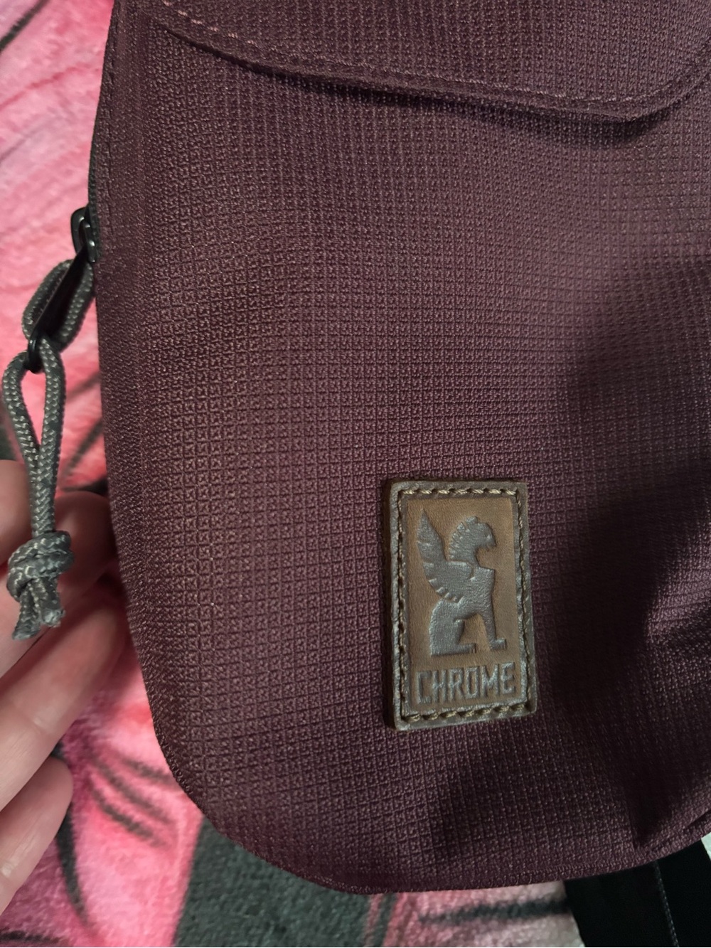 Chrome Mini Crossbody in Deep Burgundy